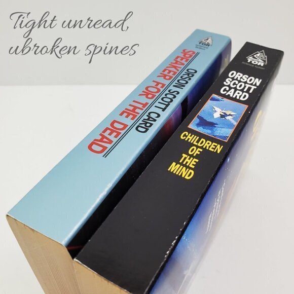 Orson Scott Card Speaker for Dead, Children of Mind Unread Book Pair Vintage 90s - Picture 3 of 10